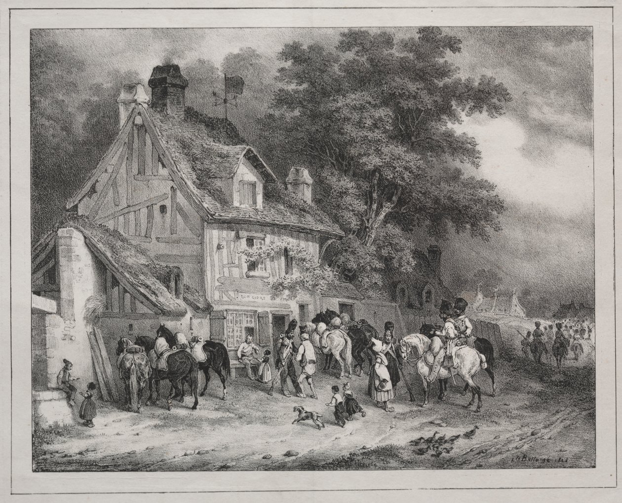 Souvenir fra Normandiet af Joseph Louis Hippolyte Bellange