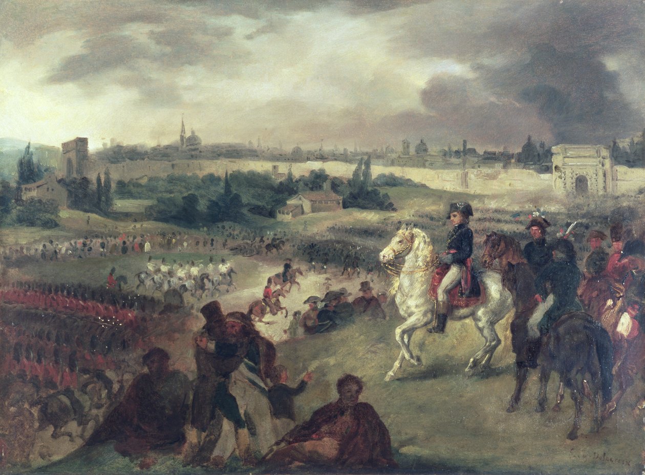 Napoleon Bonapartes (1769-1821) indtog Milano i 1796 af Joseph Louis Hippolyte Bellange