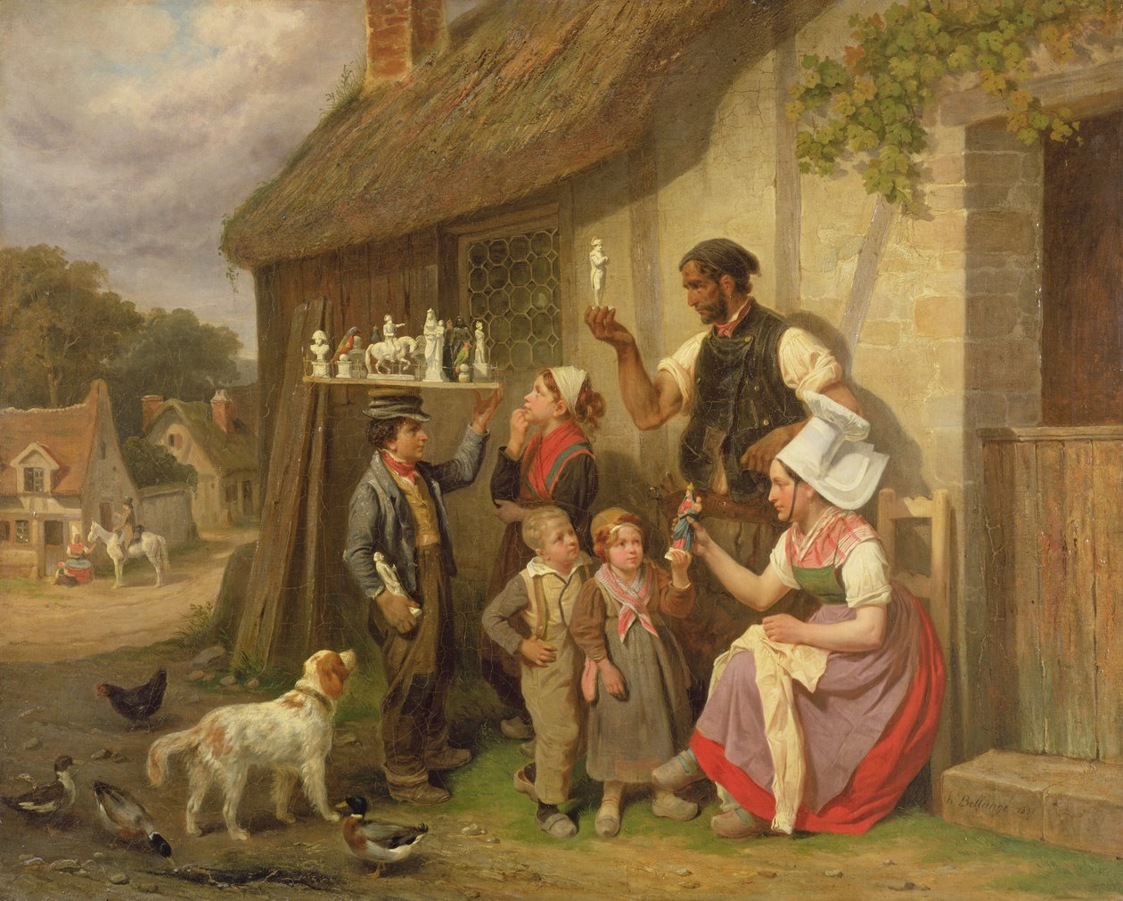 Den rejsende gipsfigursælger, 1883 af Joseph Louis Hippolyte Bellange