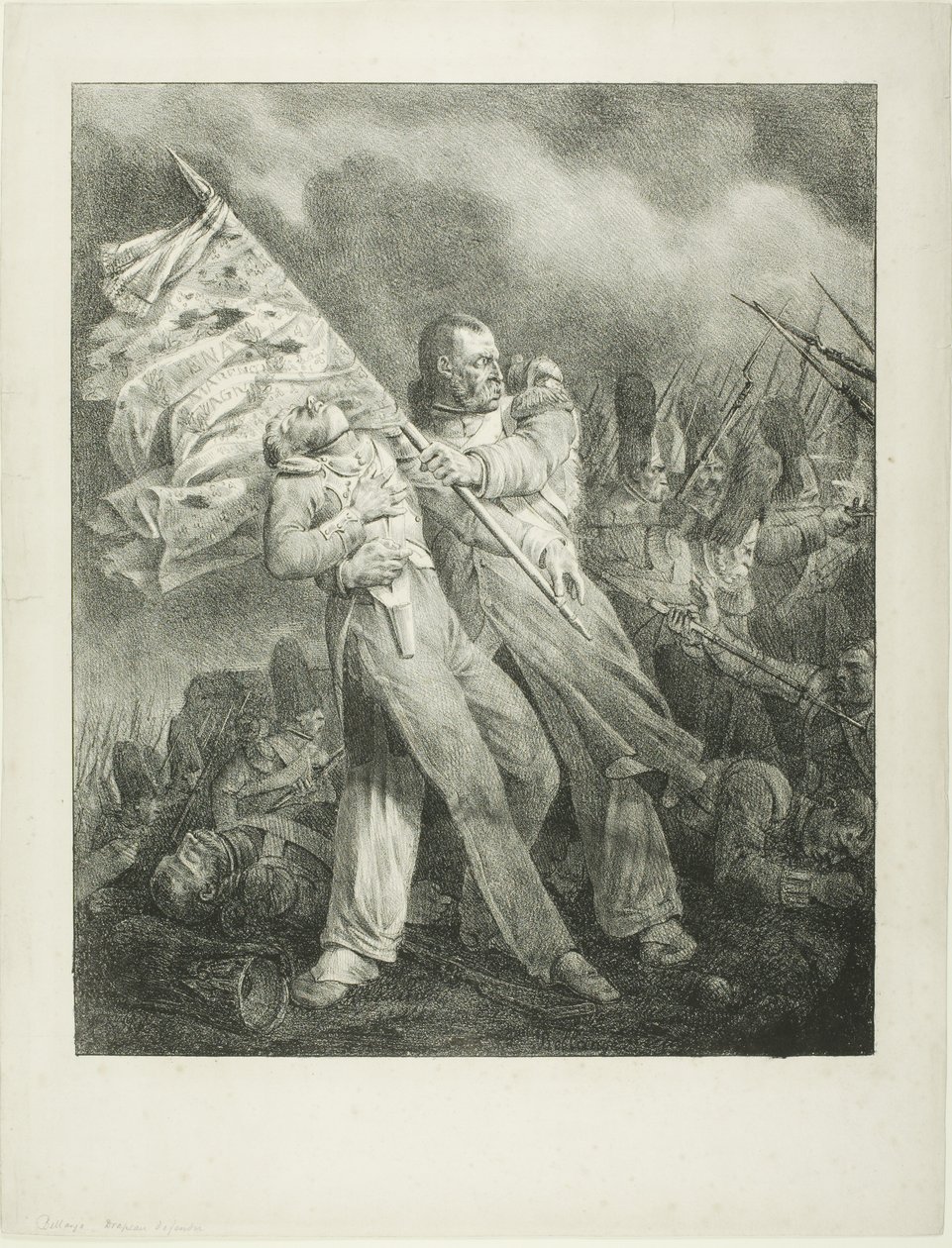 Den sårede fanebærer af Joseph Louis Hippolyte Bellange