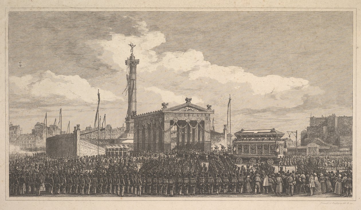 Ceremoni for indvielsen af ​​kolonnen i juli 1840, 1840. af Joseph Louis Trimolet