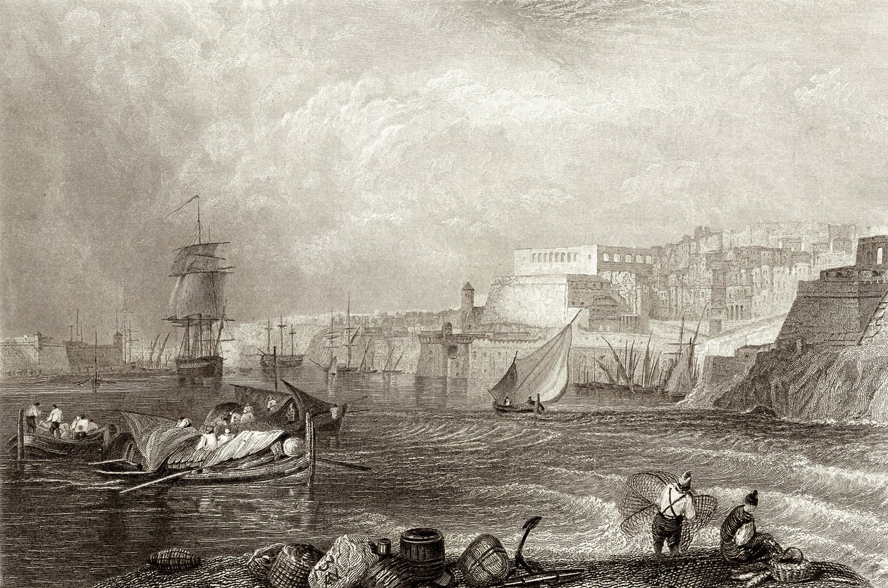 Malta af Joseph Mallord William (after) Turner