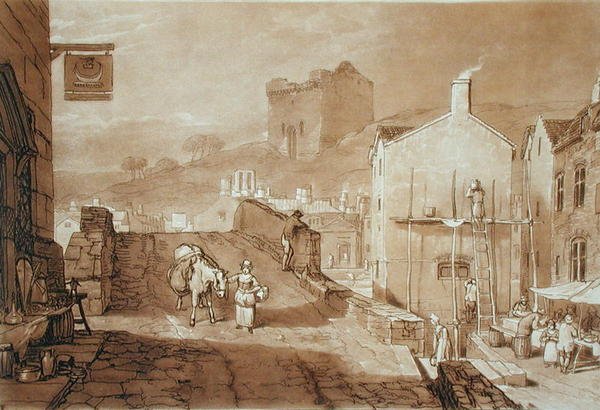 Morpeth, Northumberland, graveret af Charles Turner (1773-1857) udgivet 1808 (gravering) af Joseph Mallord William (after) Turner
