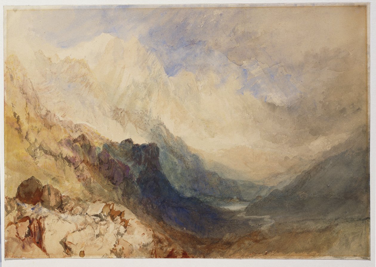 En scene i Val d"Aosta af Joseph Mallord William Turner