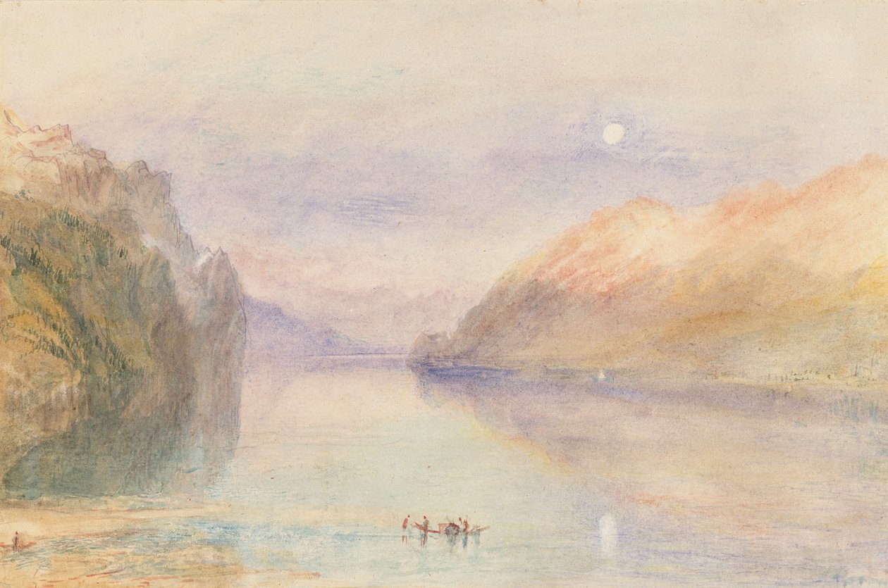 En schweizisk sø, ca. 1841 (akvarel på papir) af Joseph Mallord William Turner