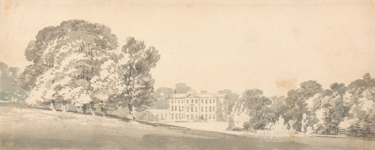 Et treetagers georgiansk hus i en park af Joseph Mallord William Turner