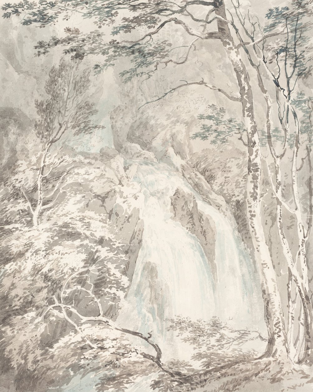 Et vandfald af Joseph Mallord William Turner