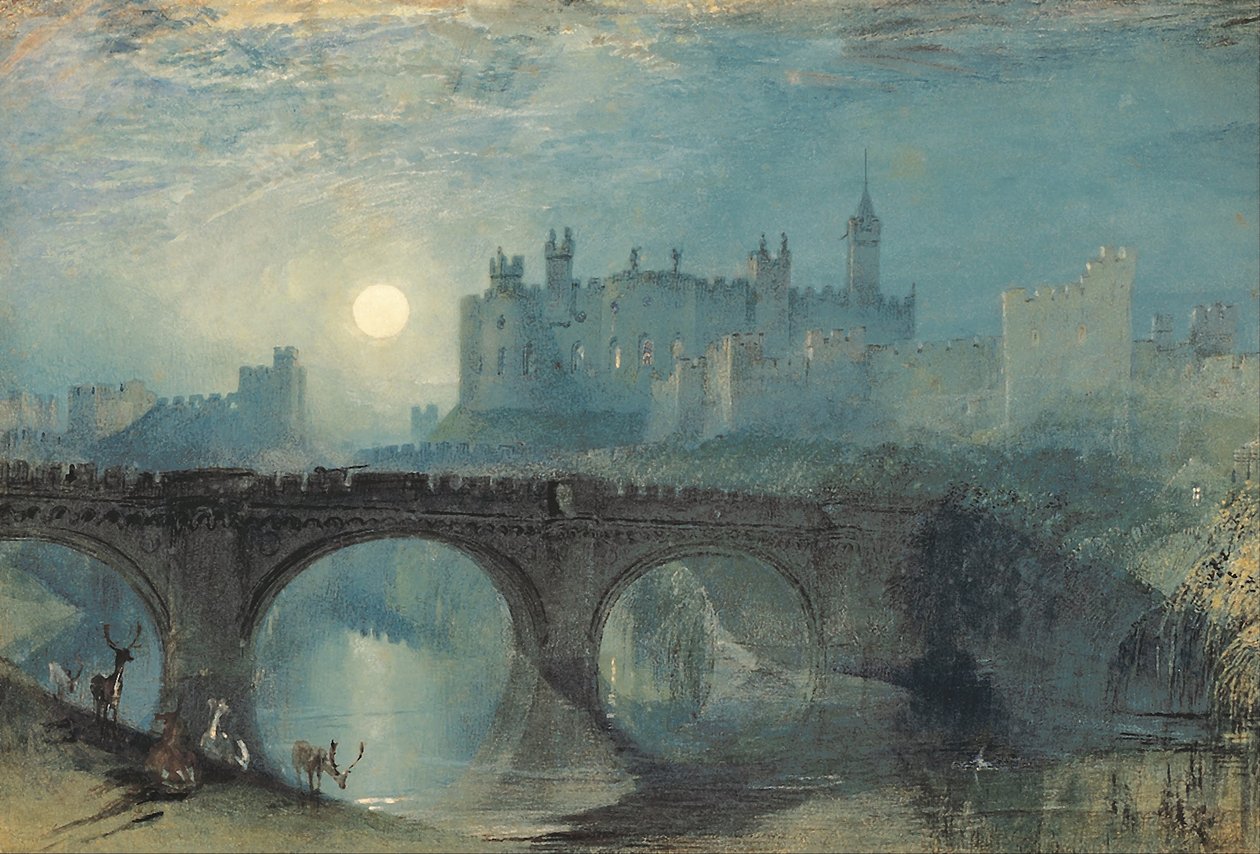 Alnwick Castle, ca. 1829 af Joseph Mallord William Turner