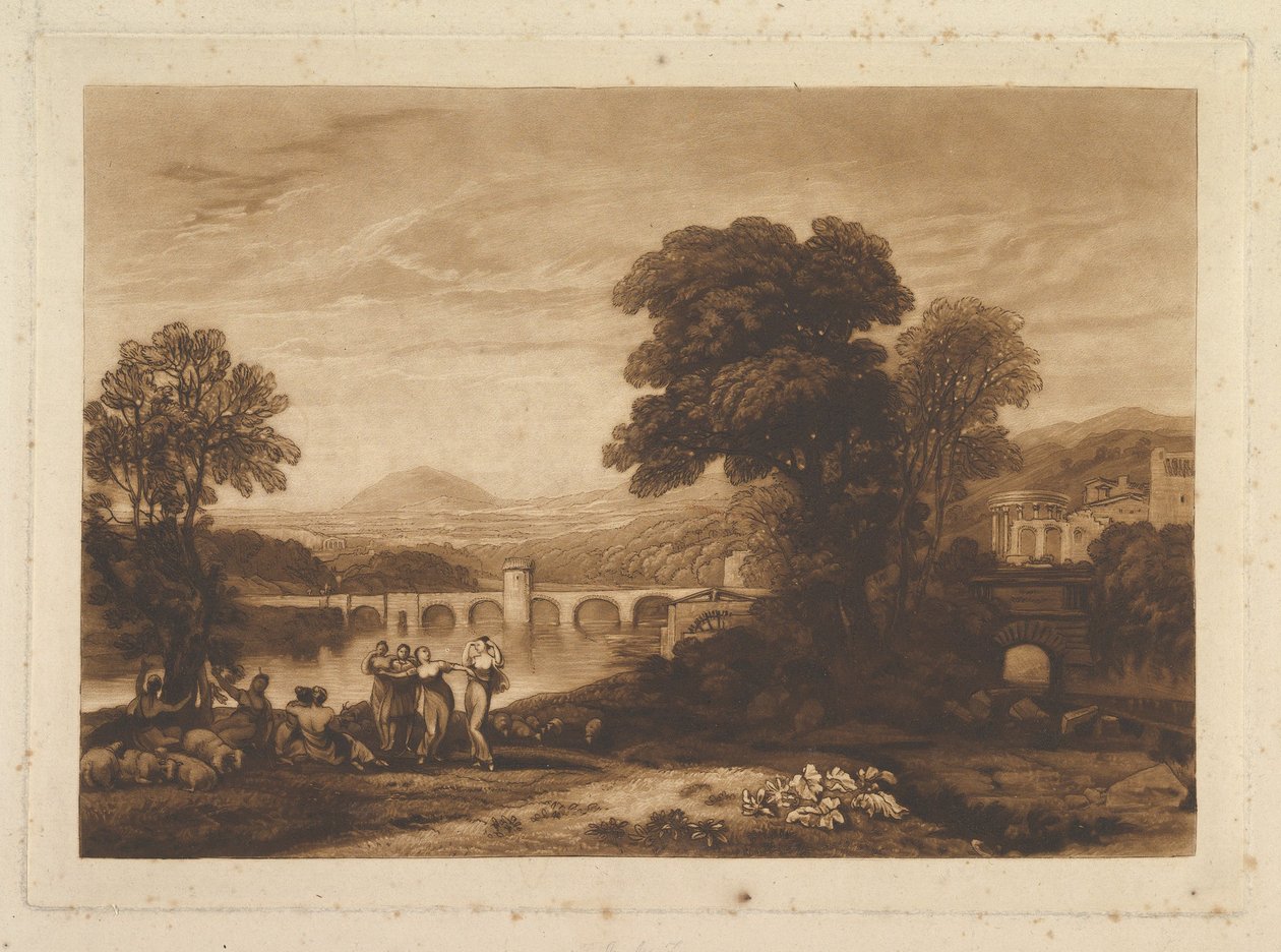 Apuleia in Search of Apuleius upubliceret plade, Liber Studiorum, 1813-23. af Joseph Mallord William Turner