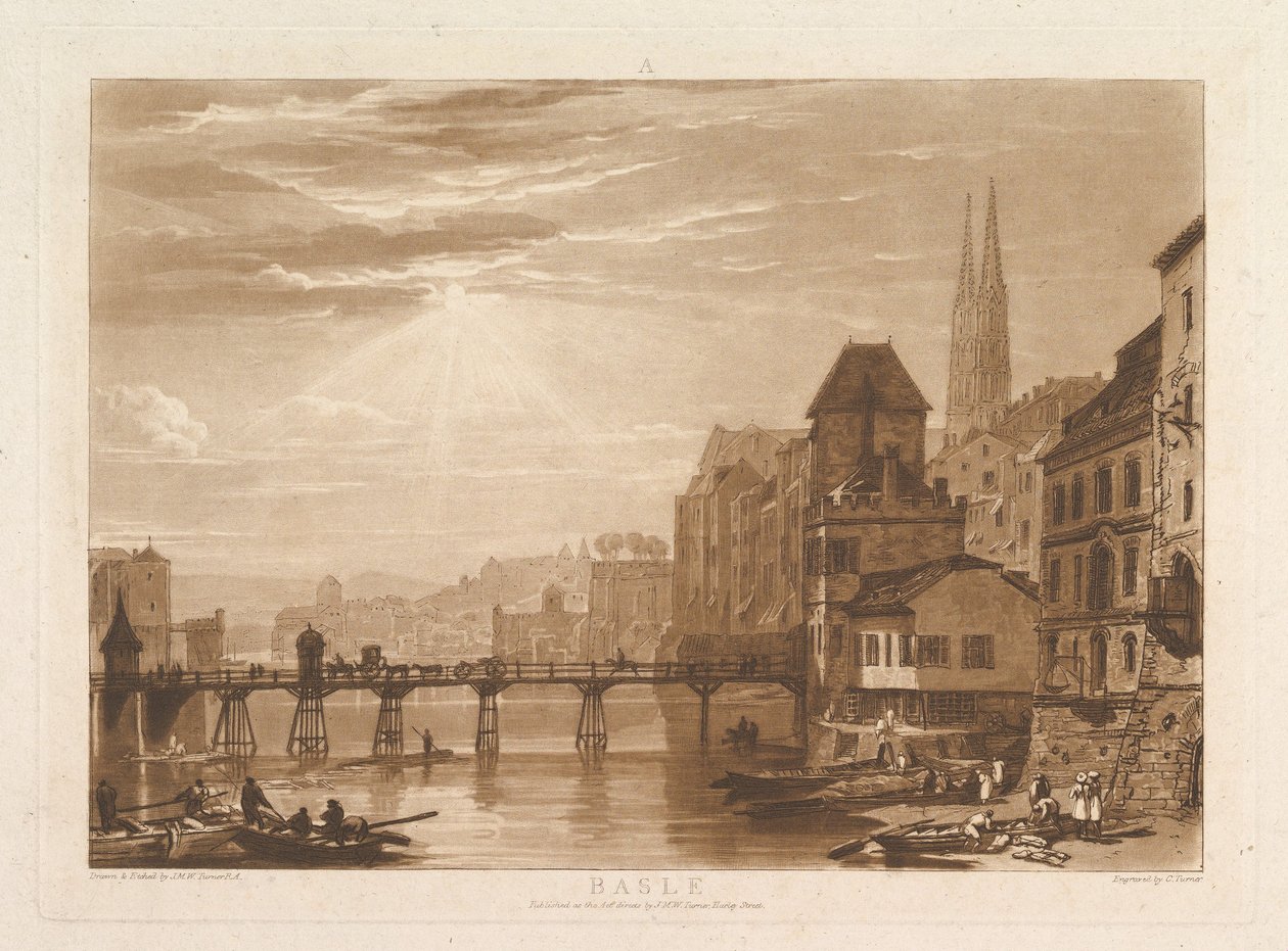 Basel Liber Studiorum, del I, tavle 5, 11. juni 1807. af Joseph Mallord William Turner