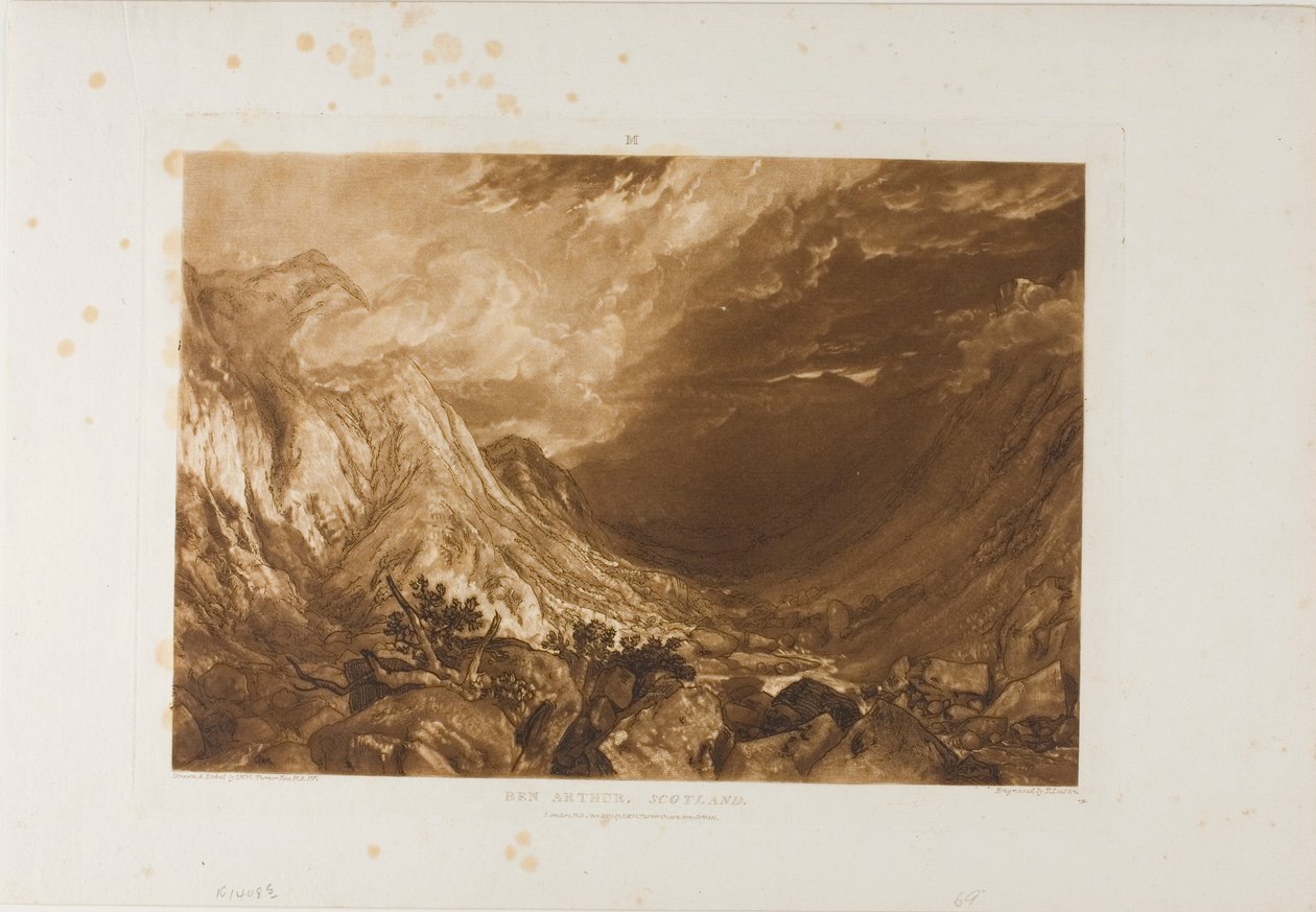 Ben Arthur, plade 69 fra Studiebogen af Joseph Mallord William Turner