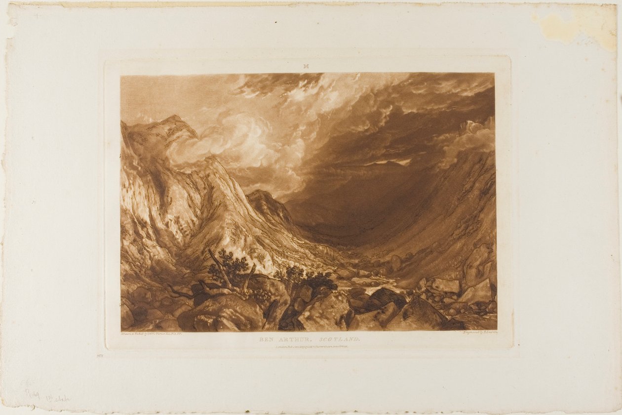 Ben Arthur, plade 69 fra Studiebogen af Joseph Mallord William Turner