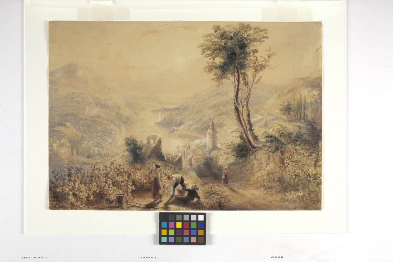 Berncastle (Oberwesel) (akvarel og gouache på råhvidt papir) af Joseph Mallord William Turner