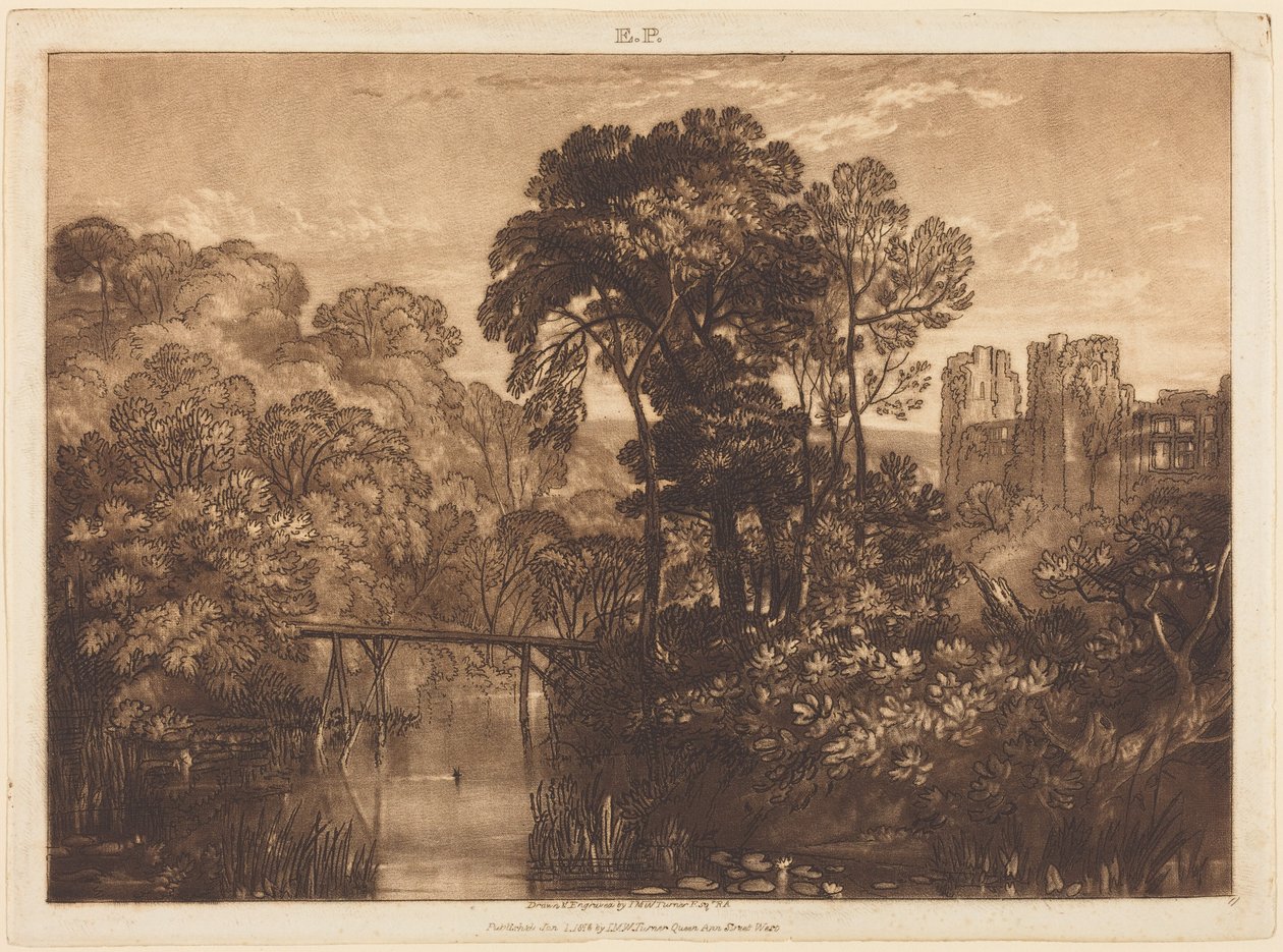 Berry Pomeroy Castle af Joseph Mallord William Turner