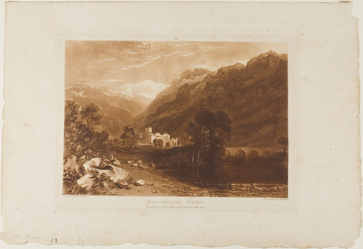 Bonneville, tallerken 64 fra Liber Studiorum af Joseph Mallord William Turner