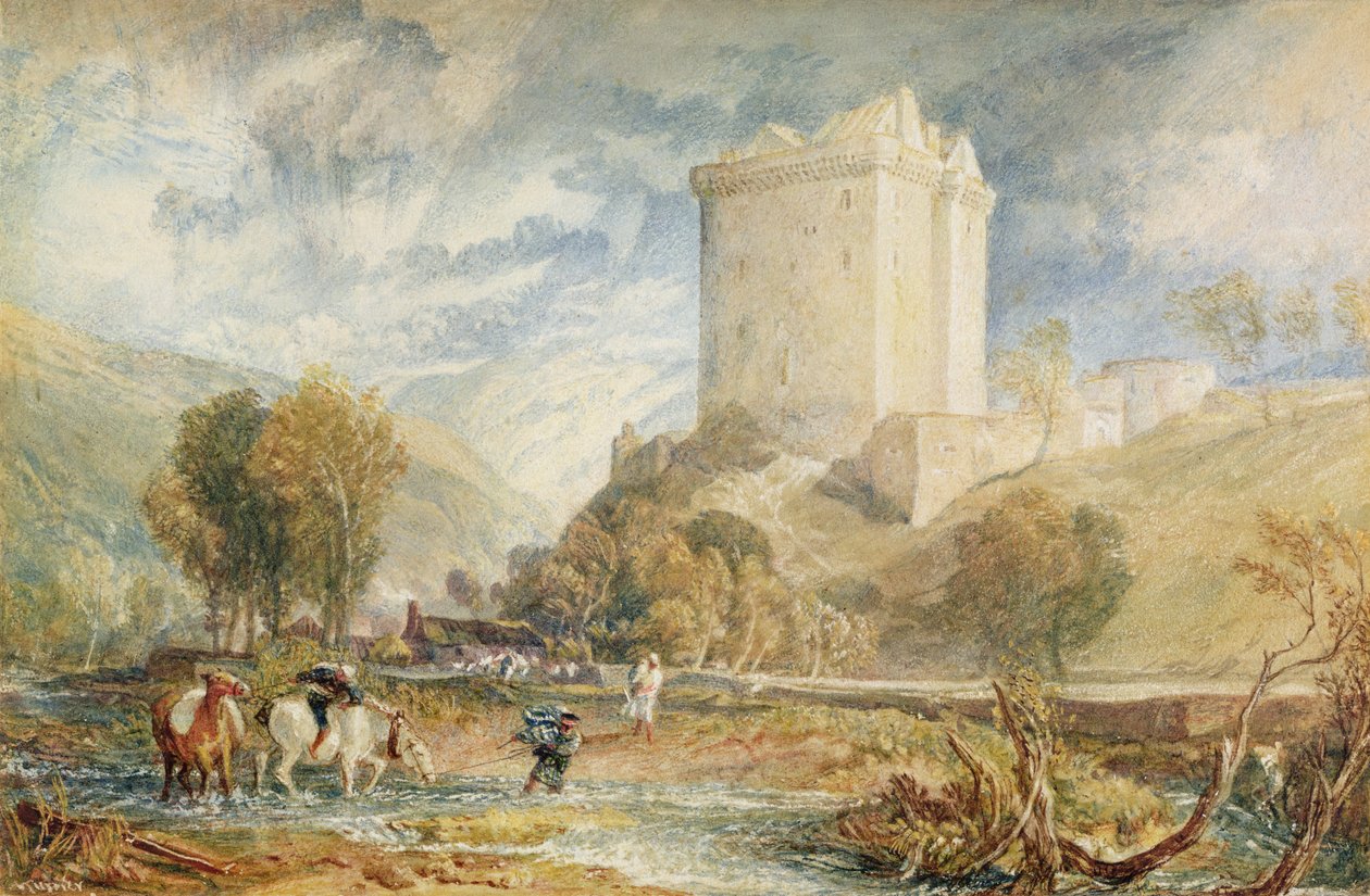 Borthwick Castle af Joseph Mallord William Turner