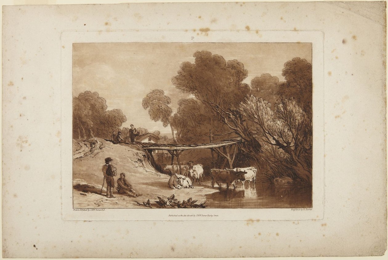 Bro og køer af Joseph Mallord William Turner