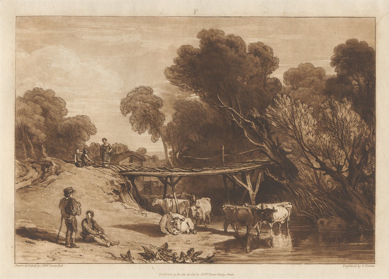 Bro og køer af Joseph Mallord William Turner