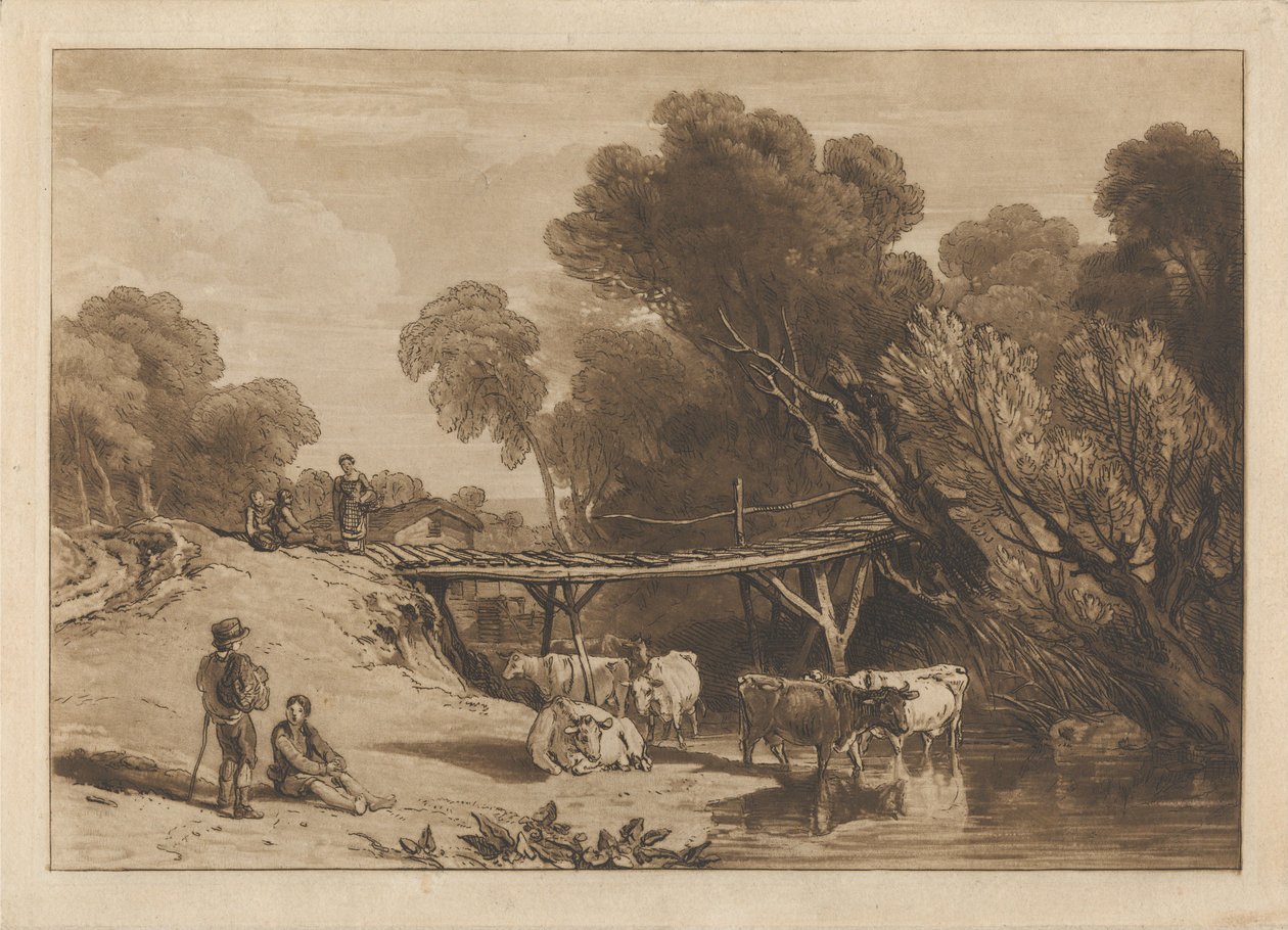 Bro og køer af Joseph Mallord William Turner