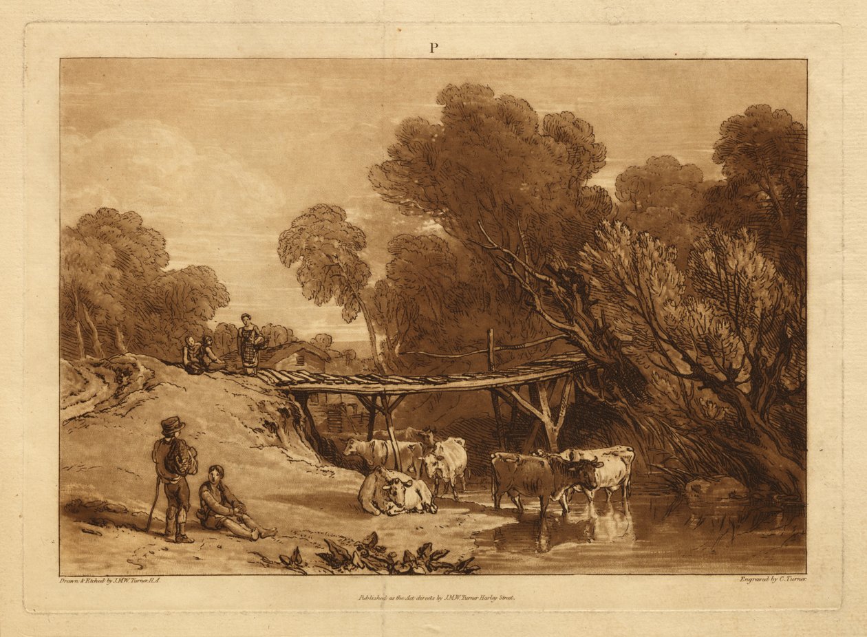 Bro og køer af Joseph Mallord William Turner