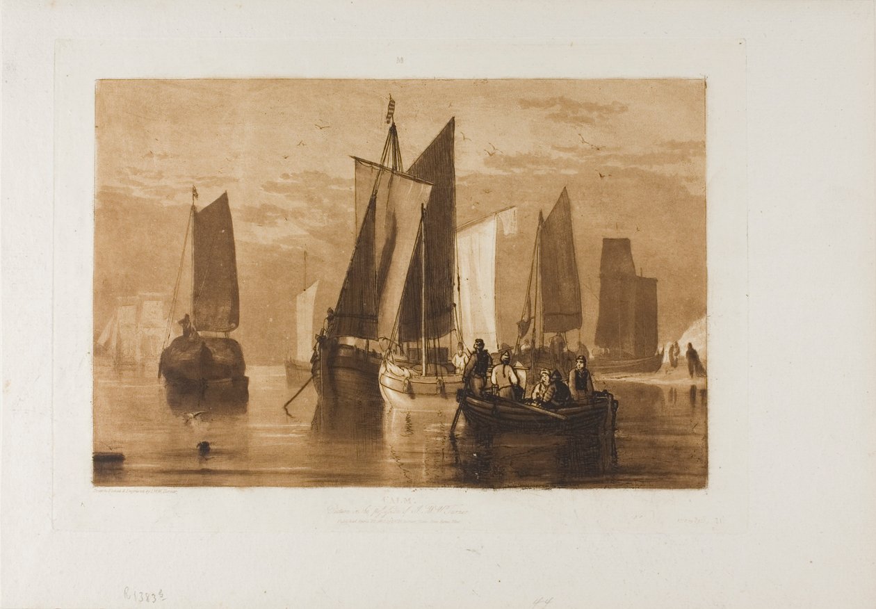 Rolig, tavle 44 fra Studiebogen af Joseph Mallord William Turner