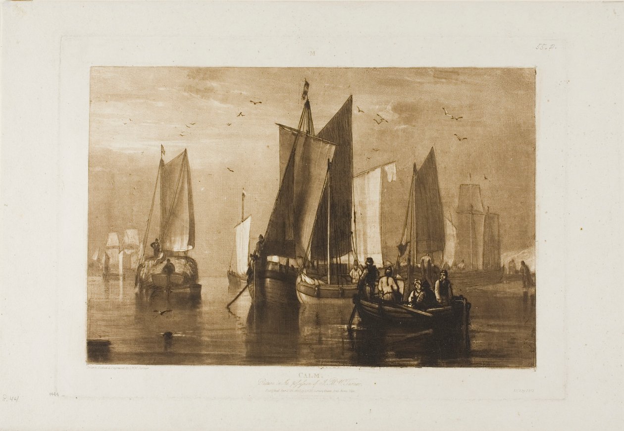 Rolig, tavle 44 fra Studiebogen af Joseph Mallord William Turner