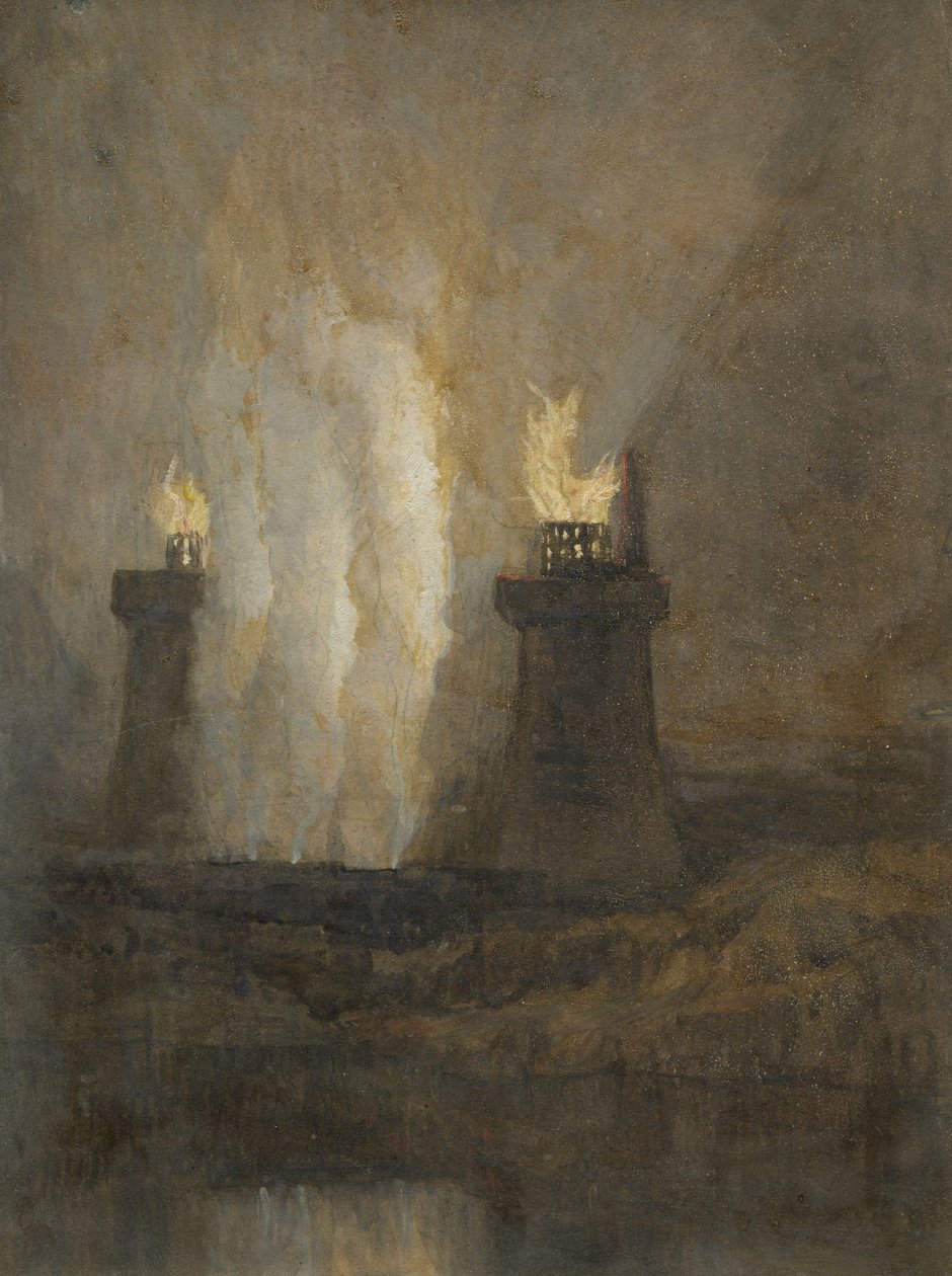 Carron Jernværk, ca. 1800 af Joseph Mallord William Turner