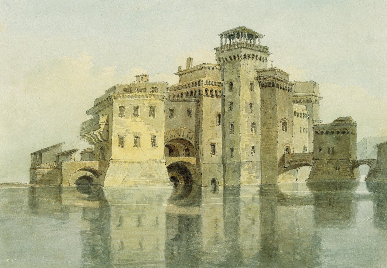 Castle, ukendt dato (akvarel og blyant på papir) af Joseph Mallord William Turner