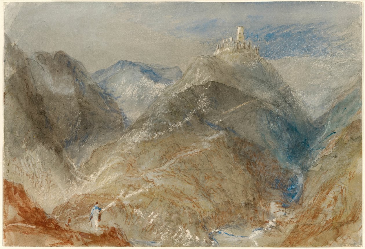 Slot på Højde nær Genève af Joseph Mallord William Turner