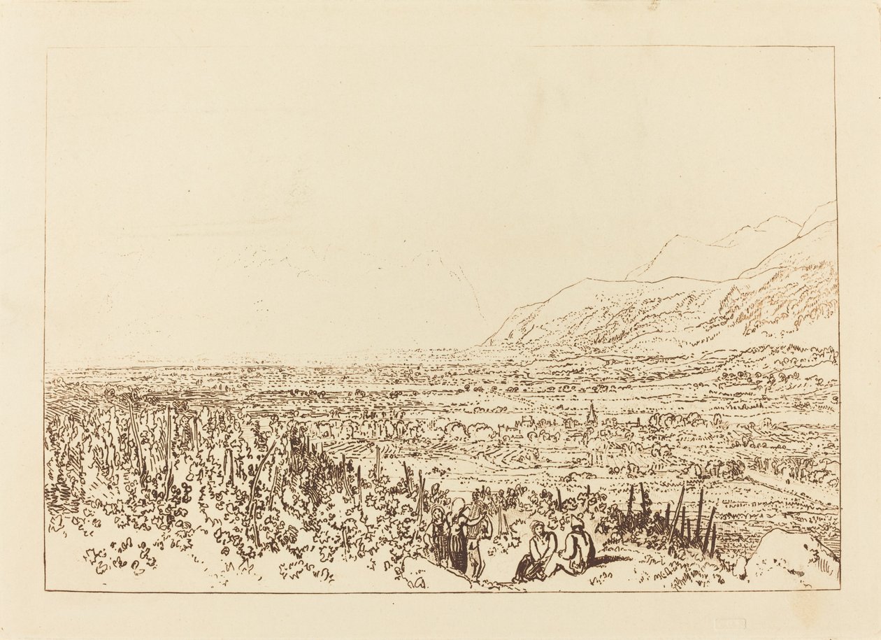 Alpernes kæde fra Grenoble til Chamberi af Joseph Mallord William Turner