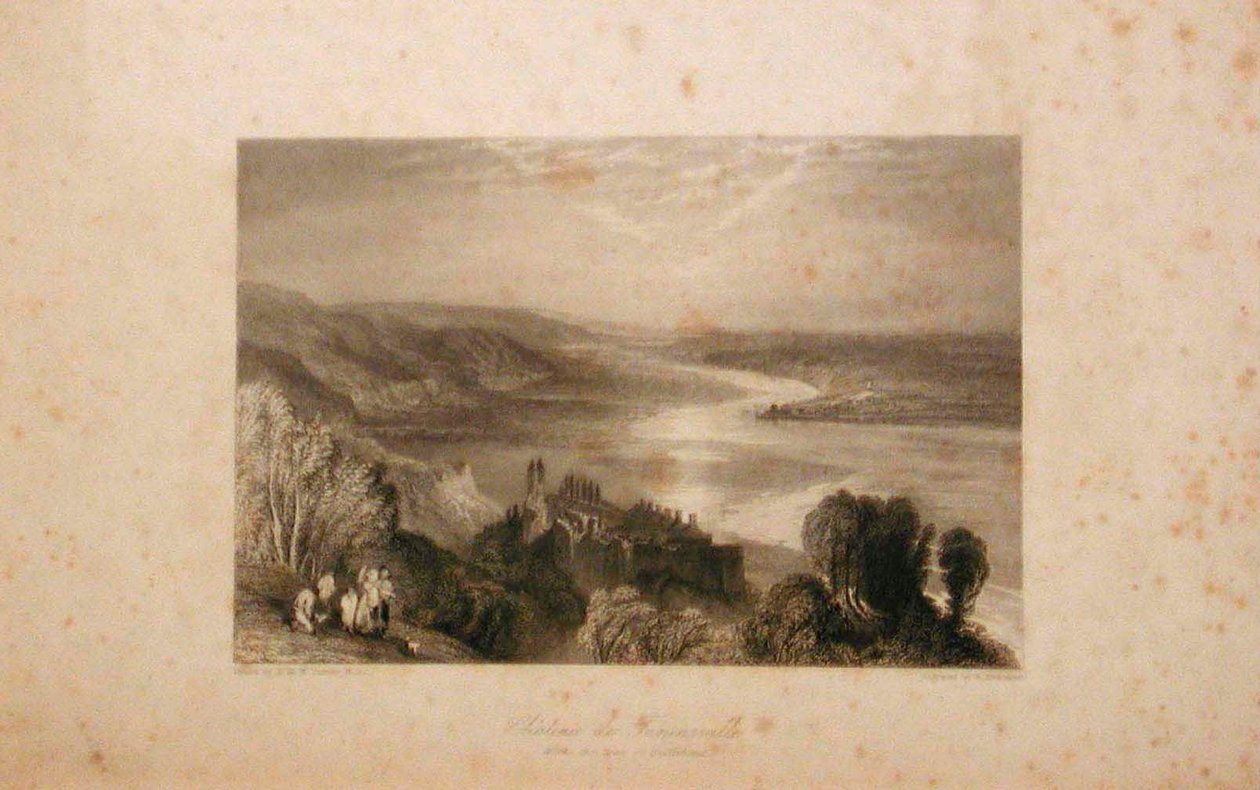 Château de Tancarville med byen Quilleboeuf af Joseph Mallord William Turner