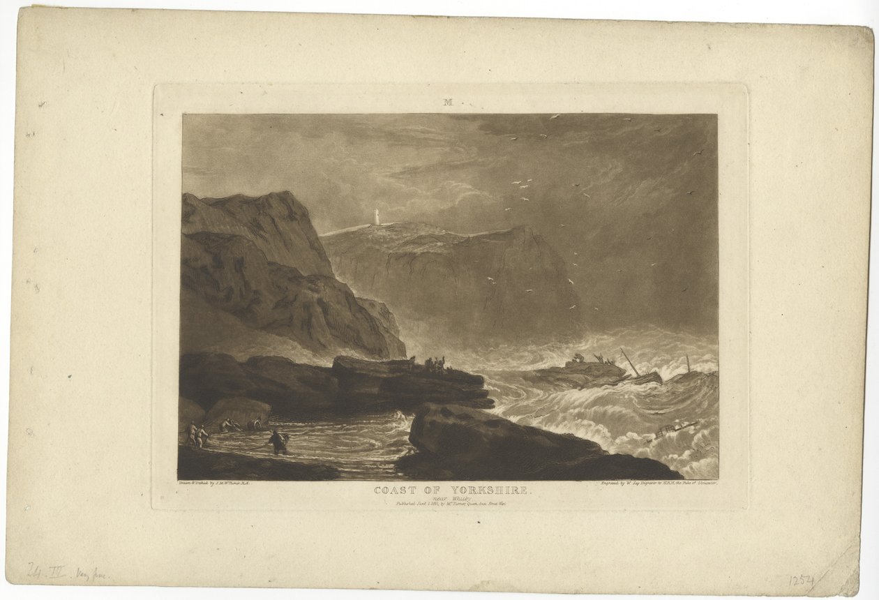 Kyst af Yorkshire (ætsning) af Joseph Mallord William Turner