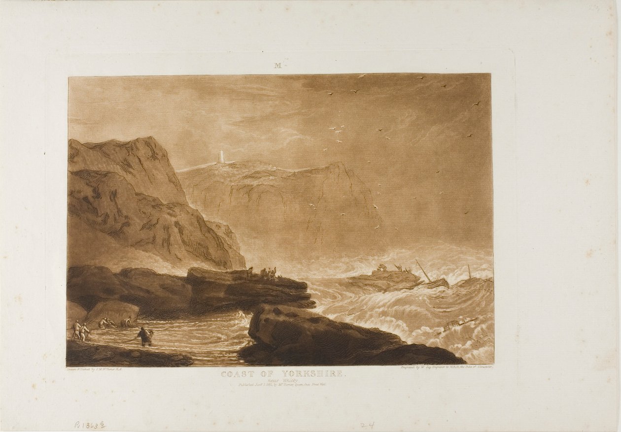 Coast of Yorkshire, plade 24 fra Liber Studiorum af Joseph Mallord William Turner