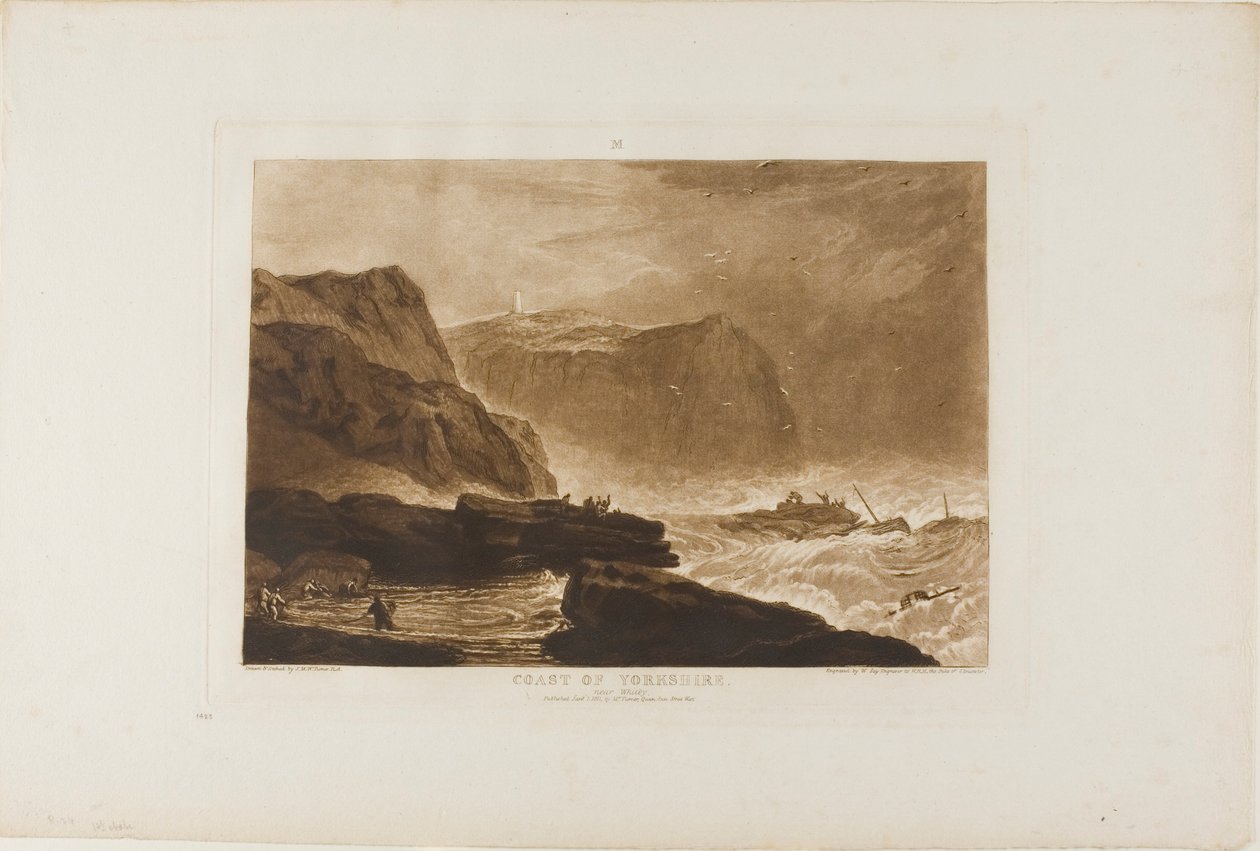 Coast of Yorkshire, plade 24 fra Liber Studiorum af Joseph Mallord William Turner