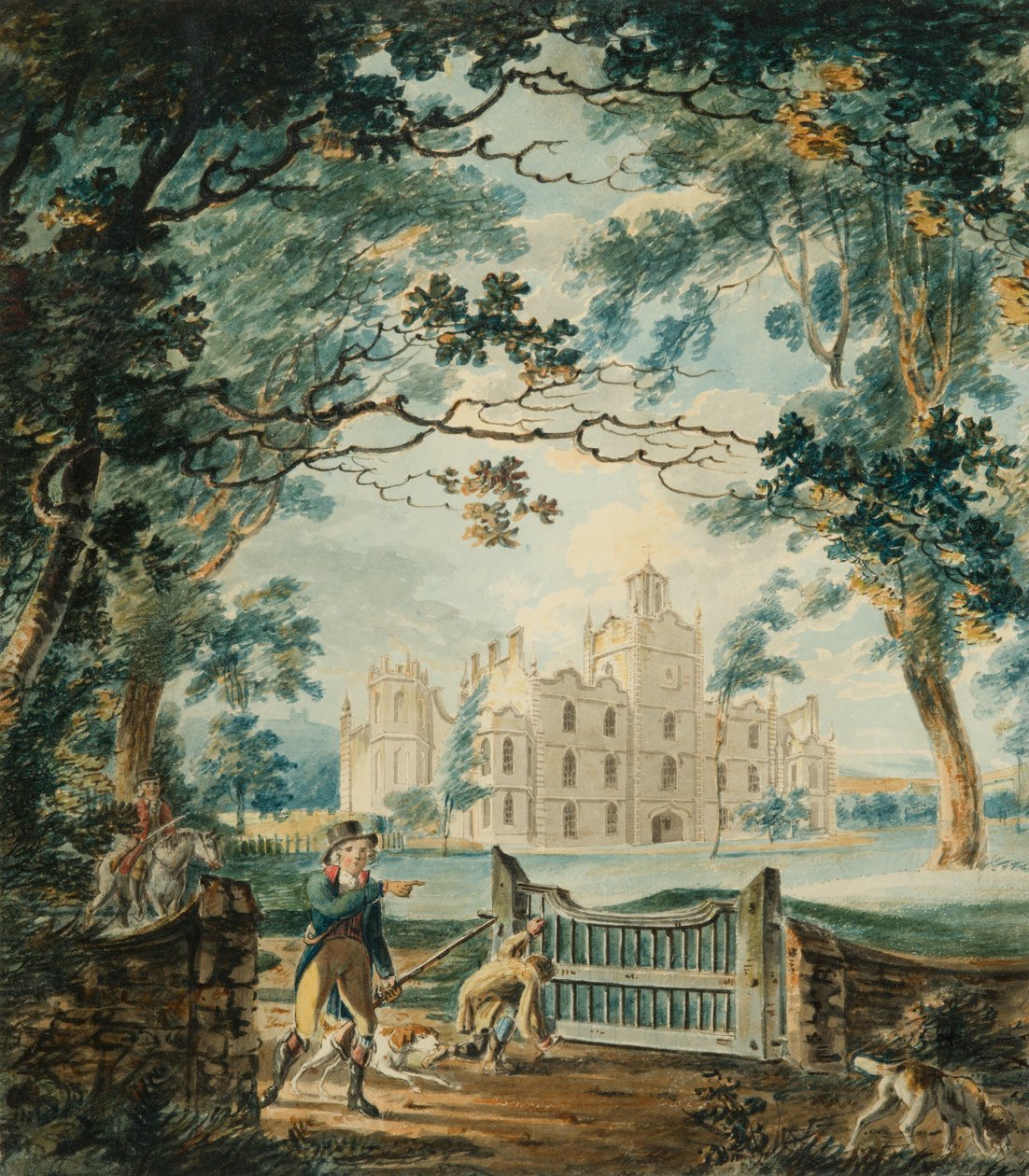 Cote House, nær Bristol, 1792 (wc og pen på papir) af Joseph Mallord William Turner