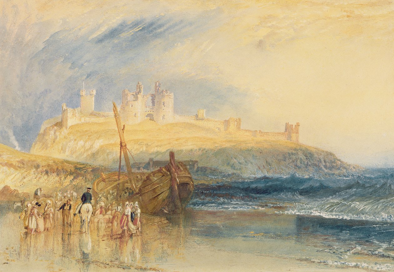 Dunstanborough Castle, Northumberland, ca. 1829 (akvarel på papir) af Joseph Mallord William Turner