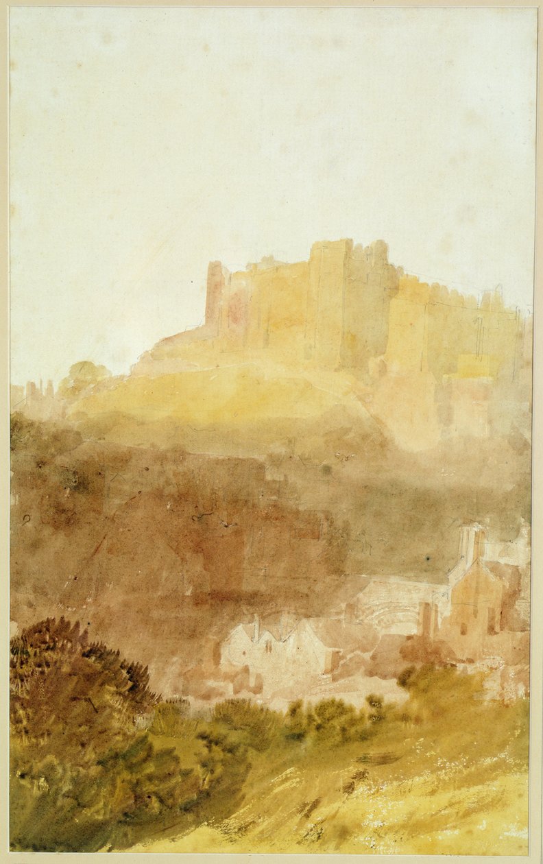 Durham Castle (akvarel på papir) af Joseph Mallord William Turner