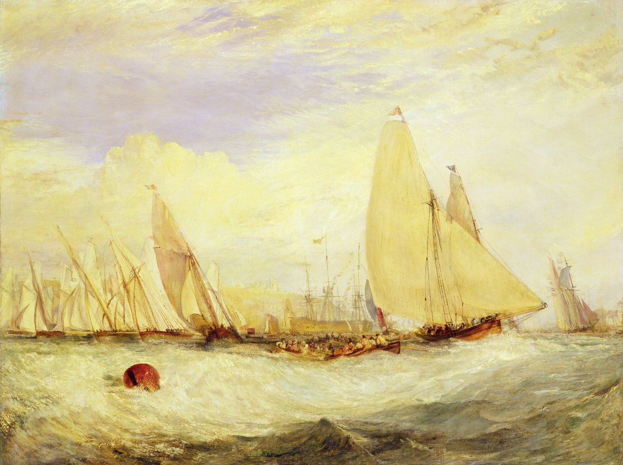 East Cowes Castle, sæde for J Nash Esq., Regattaen slår mod Windward af Joseph Mallord William Turner
