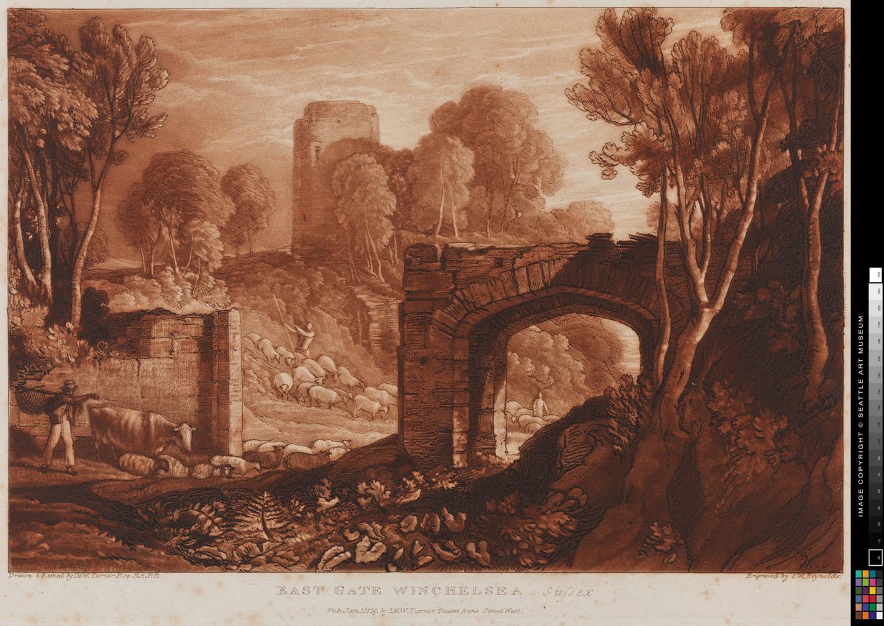East Gate Winchelsea, Sussex af Joseph Mallord William Turner
