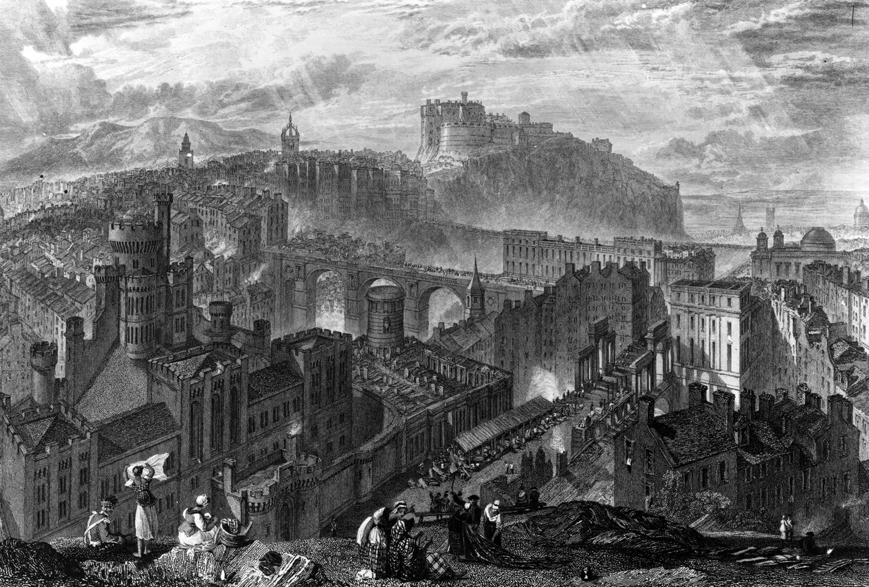 Edinburgh fra Calton Hill, graveret af George Cooke, 1820 af Joseph Mallord William Turner