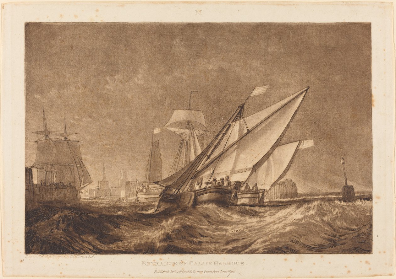 Indgangen til Calais havn af Joseph Mallord William Turner