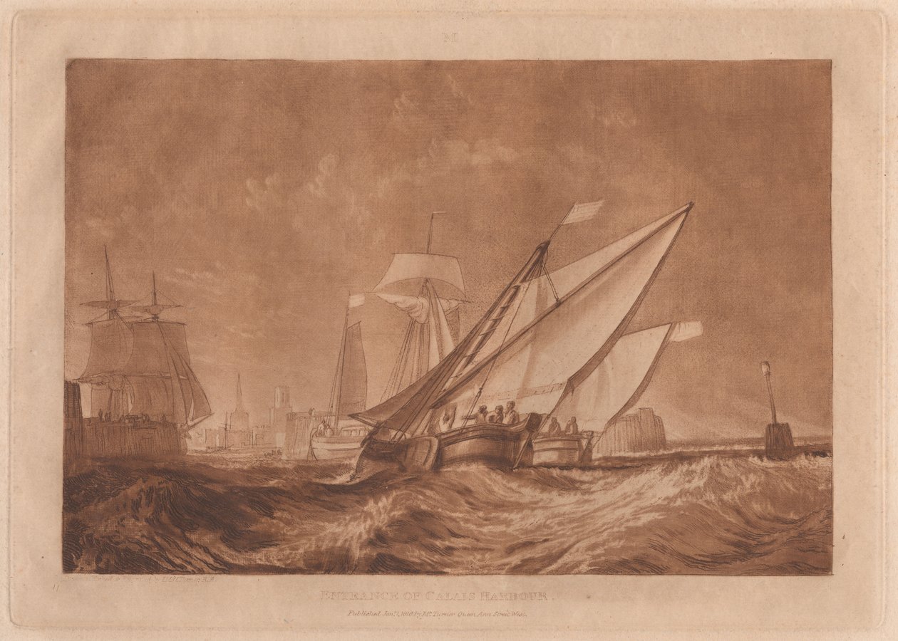Indsejlingen til Calais Havn af Joseph Mallord William Turner