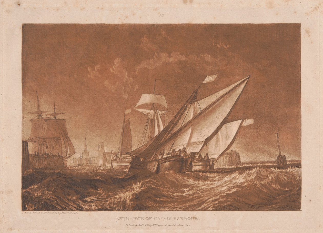 Indsejlingen til Calais Havn af Joseph Mallord William Turner
