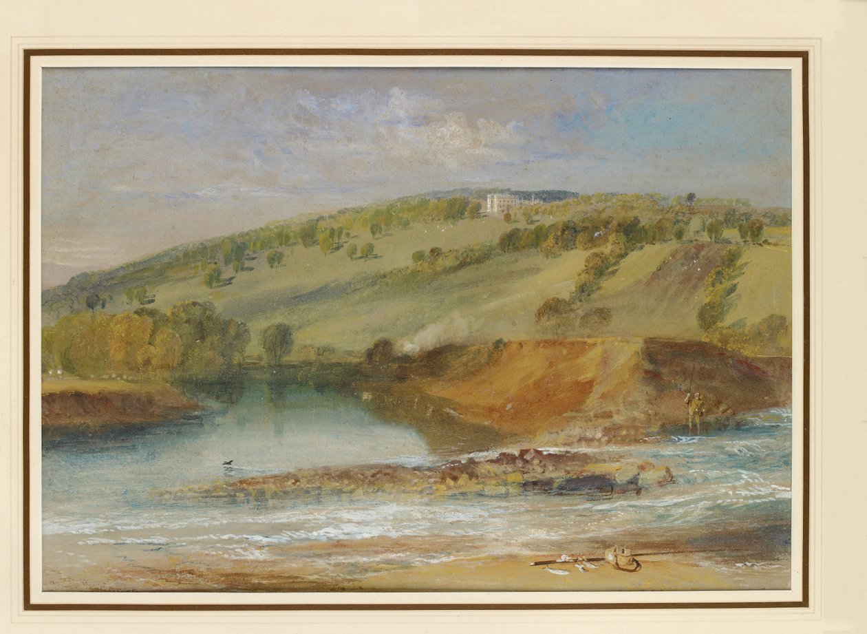 Farnley Hall, fra Junction of the Wharfe og Washburn af Joseph Mallord William Turner