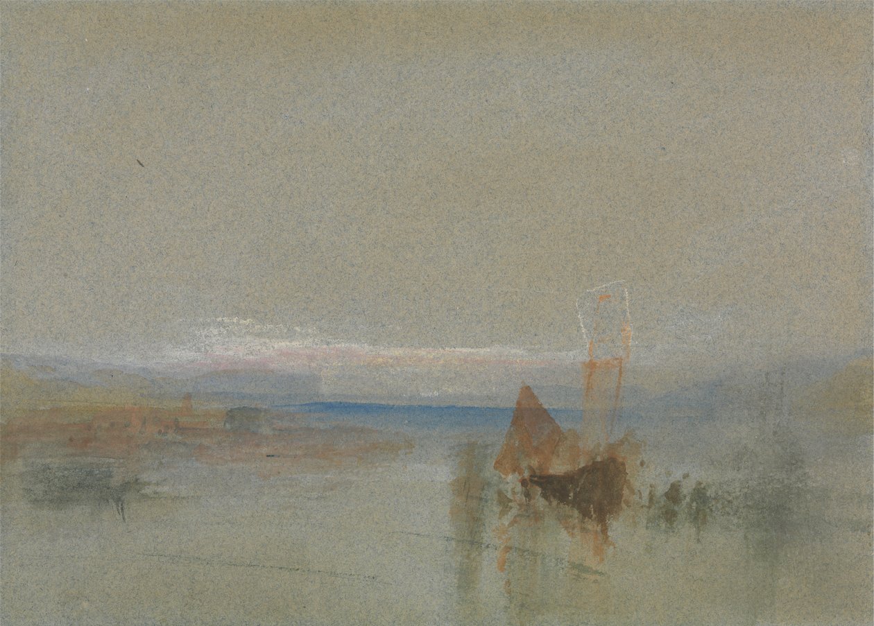 Fiskerbåde Becalmed off Le Havre af Joseph Mallord William Turner