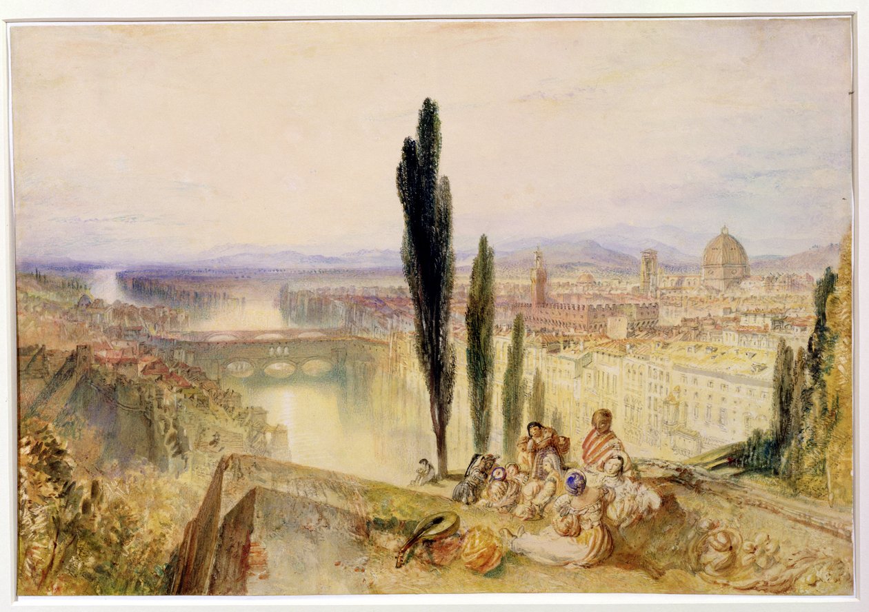 Firenze, ca. 1827 (wc på papir) af Joseph Mallord William Turner