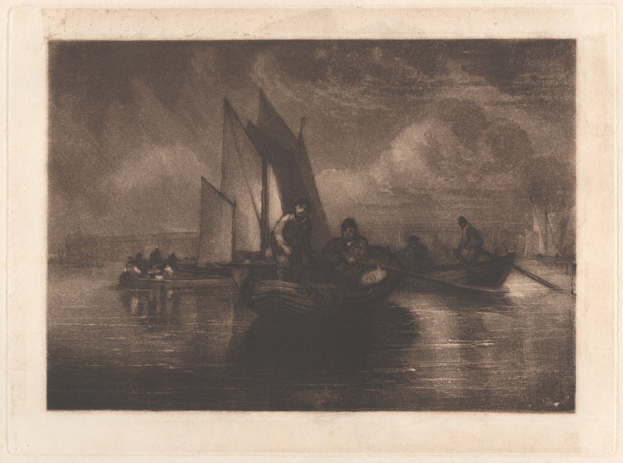 Rødspættefiskeri, Battersea af Joseph Mallord William Turner