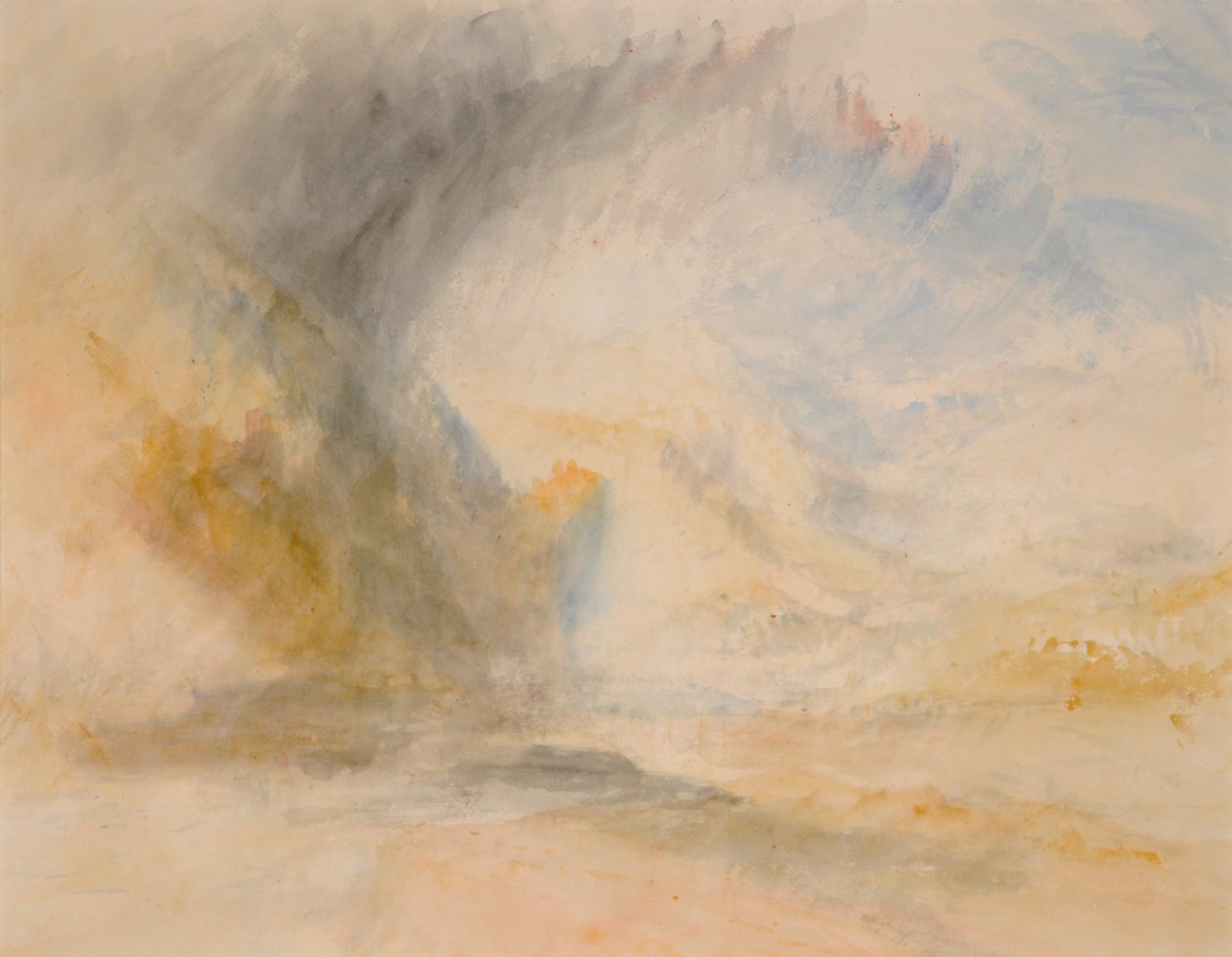 Foot of St. Gothard, ca. 1842 (akvarel på papir) af Joseph Mallord William Turner