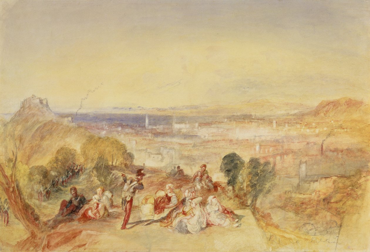 Genova, Italien, ca. 1851 (akvarel på papir) af Joseph Mallord William Turner
