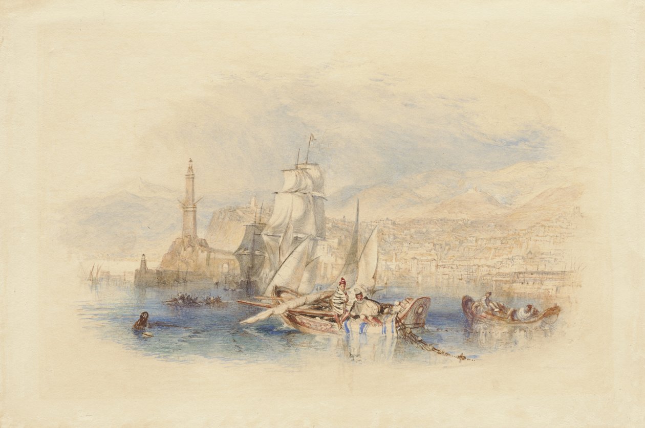 Genova, ca. 1832 af Joseph Mallord William Turner